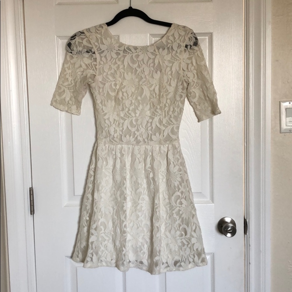 Sweet white lace dress